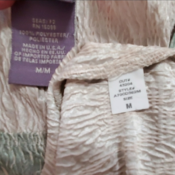 LAURA SCOTT Floral fauna graphic print textured feel top tunic Med.3/4 sleeves - Picture 4 of 4